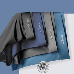 4Pcs Boxer Shorts Men'S Ice Silk Underwear Male Underpants Breathable Sexy Thin Panties U Convex Lingerie Wholesale Lots L-6XL